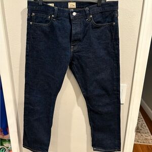 J Crew Every Stitch Considered Style 770 Stretch Dark Wash Jeans Size 36x30/26